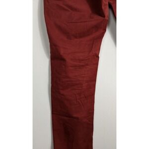 Express Men's Slim Fit Stretch Pants – Garment Dyed, Red, Size 32x32